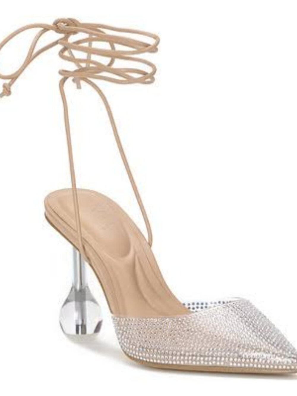 ๐ INC International Concepts Aubryna Clear Lace-Up Heels - 6.5